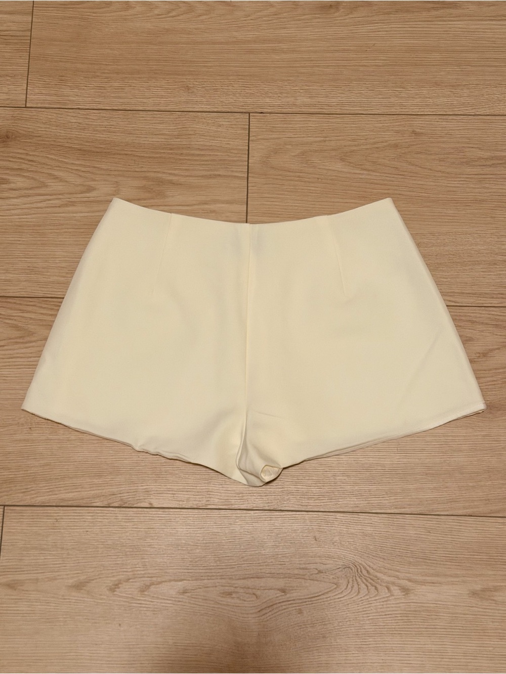 Princess Polly Cream High-Waist Tailored Shorts